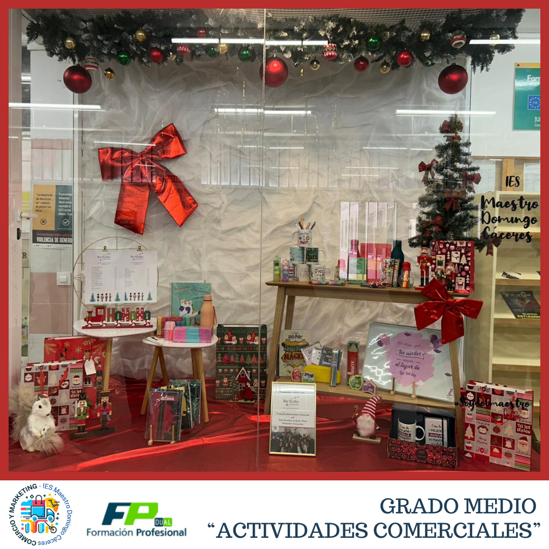 Escaparate de Navidad de ACOM Escaparate realizado por el alumnado de A.COM